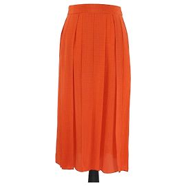 Falda Midi Plisada Naranja Charlie Joseph Naranja