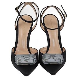 Gianvito Rossi Black Jaipur Ankle Strap Pumps Black
