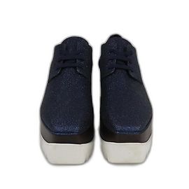Stella Mc Cartney Stella McCartney Derby com cadarço Elyse plataforma em glitter azul Azul