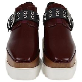 Stella Mc Cartney Stella McCartney Derby con lacci piattaforma Elyse Stud in bordeaux/nero Nero Bordò