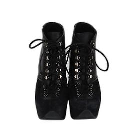 Bottines à talons compensés noires Yves Saint Laurent Noir