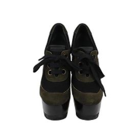 Bottes compensées noires/vertes Burberry Prorsum Noir Vert
