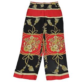 Gucci Multicolor Blumenmuster Schlitztaschenhose Mehrfarben