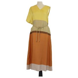 Robe longue à taille élastique à manches asymétriques en coloris multicolore Loewe Multicolore