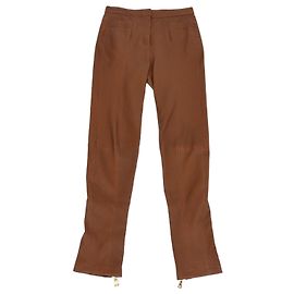 Calça skinny marrom com detalhes de bolso Balmain Marrom
