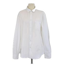 Polo bianco a maniche lunghe con bottoni frontali Louis Vuitton Bianco