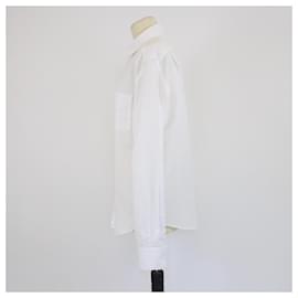 Missoni-Missoni White Chevron Effect Long Sleeve Polo Shirt-White