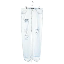 Retrofête Jeans rectos de algodón Azul