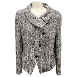 Escada Black / White Tweed Jacket Black
