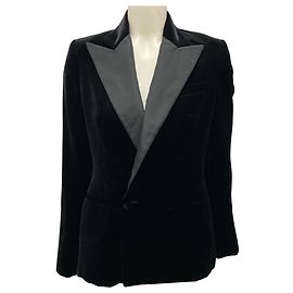 Schwarzer Samtblazer von Ralph Lauren Collection Schwarz