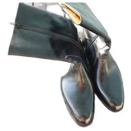 Berluti Custom High Boots Rue Marboeuf Paris with EMV Lasts 43 Black