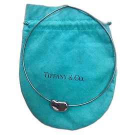 Colar Bean Elsa Peretti da Tiffany & Co. – Prata 925 – Bolsa original Hardware prateado