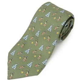 Hermès-Hermes Silk Tie-Beige