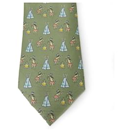 Hermès-Hermes Silk Tie-Beige