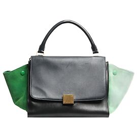 Céline Bolsa 2 em 1 em camurça e couro Tapeze multicolorida Multicor