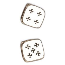 Chrome Hearts Dés de jeu en argent Chrome Heart Argenté