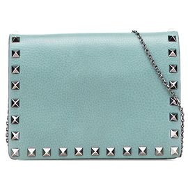 Bolsa de Ombro Valentino Rockstud Chain Verde