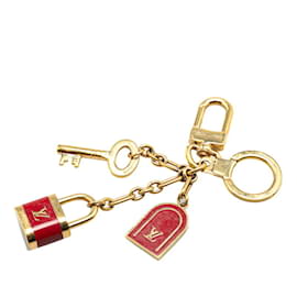 Louis Vuitton-Louis Vuitton Porte-Clés Kaduna Keychain Charm-Red,Golden
