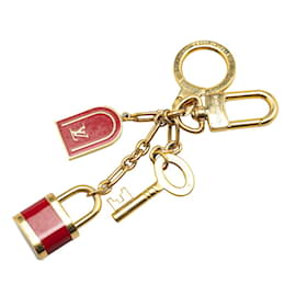 Louis Vuitton-Louis Vuitton Porte-Clés Kaduna Keychain Charm-Red,Golden