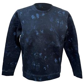 Valentino Garavani Valentino Neopren-Schmetterlingspullover aus navyblauer Baumwolle Blau Marineblau