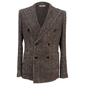 Blazer duplo em lã marrom Bottega Veneta Marrom Vermelho