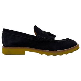 Mocassins com tassel Louis Vuitton em camurça preta Preto
