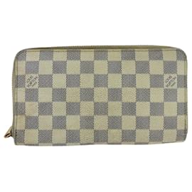 Louis Vuitton-Louis Vuitton Damier Azur Zippy Organizer Wallet-Brown,White