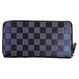 Louis Vuitton-Louis Vuitton Damier Ebene Zippy Wallet-Brown
