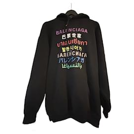 Balenciaga-Balenciaga Multilingual Sweatshirt-Black