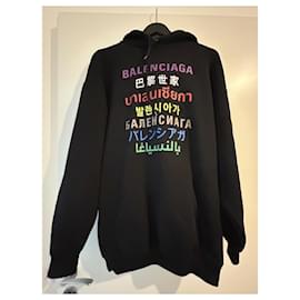 Balenciaga-Balenciaga Multilingual Sweatshirt-Black