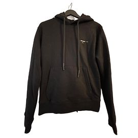 Off White Sudadera con capucha Off-White negra de algodón Negro