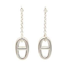 Hermès-Hermes Farandole Drop Earrings-Silvery