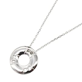 Hermès-Hermes Hermès Hercules Necklace in 18K White Gold-Silvery