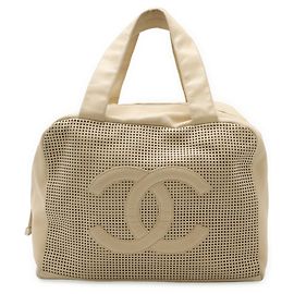 Bolsa Boston Mini Coco Mark da Chanel Bege