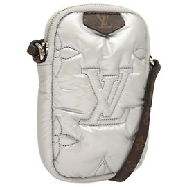 LOUIS VUITTON LV Cuscino Pochette per Telefono Argento M81716 LV Auth 132963M Argento