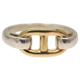Hermès-Bague HERMES Shane Duncle Ag925 Taille 49 Argent Or Auth 130538M-Autre