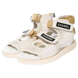 Chanel-CHANEL White Leather Shoes - 102751-White
