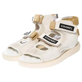 Chanel-CHANEL White Leather Shoes - 102751-White