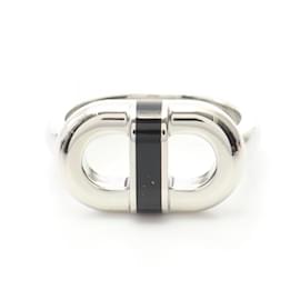 Hermès-Hermes Maillon Chaine d'Ancre Noir Ring-Black,Silvery