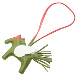 Hermès-Hermes Rodeo Pegasus PM Charm-White,Red,Dark red