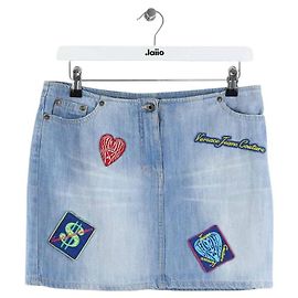 Versace Minirock aus Baumwolle Blau