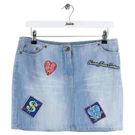 Versace Mini gonna in cotone Blu