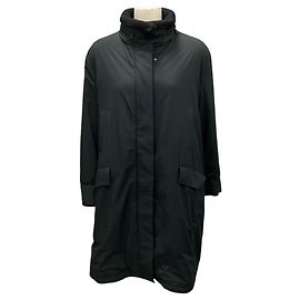 Mikro-Mantel zum Schutz vor Regen und Wind Loro Piana Black Storm System Schwarz