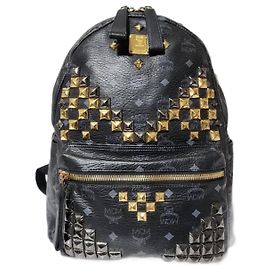 MCM Visetos Mochila Grande Stark M Studded Negra Negro