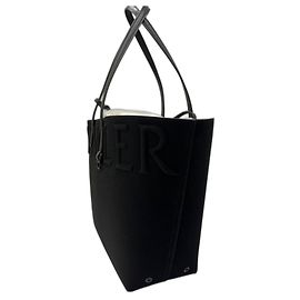 Borsa a spalla Moncler nera in lyocell Nero