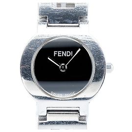 FENDI 3050L Edelstahl-Uhr Schwarz