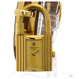 Hermès-Hermes Kelly Gold Plated Leather Quartz Ladies Watch-Other