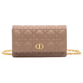 Dior Braune Kalbsleder Cannage Caro Gürteltasche Braun Fleisch