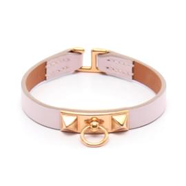Hermès-Hermes Rival Mini Mauve Pale Bracelet-Brown,Pink,Golden