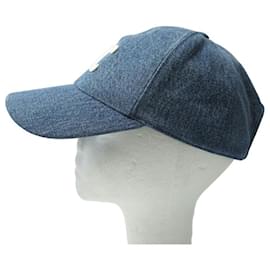 Céline-NEW CELINE TRIUMPH BASEBALL CAP 2AUT6930F M BLUE DENIM-Blue